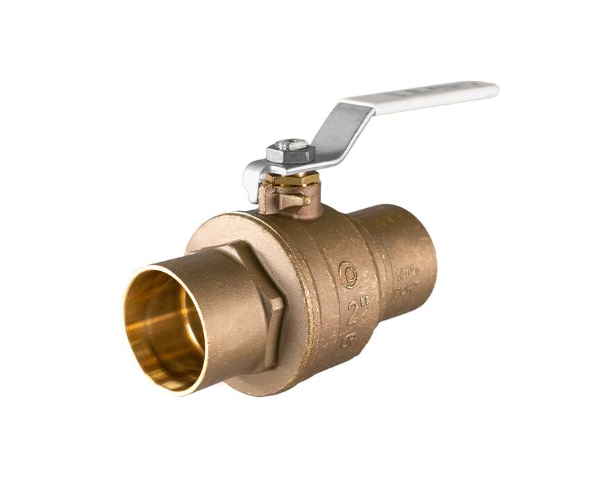 s-100cssg - A brass ball valve with a sleek metallic lever handle, designed for controlling fluid flow in plumbing. The valve appears sturdy and functional.